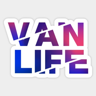 Vanlife: Tracks - Blue pink fade Sticker